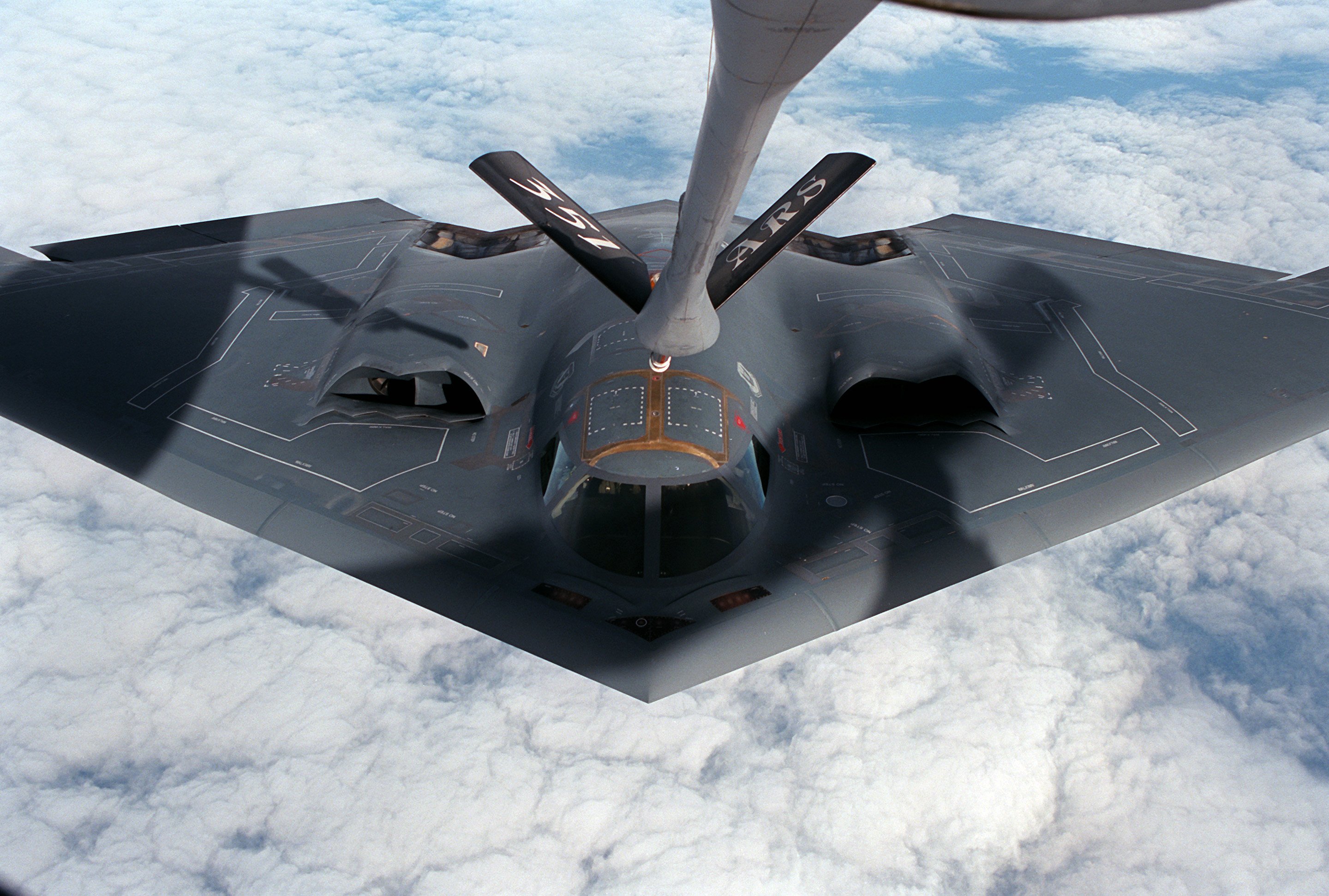 Stealth Bomber in-air refueling